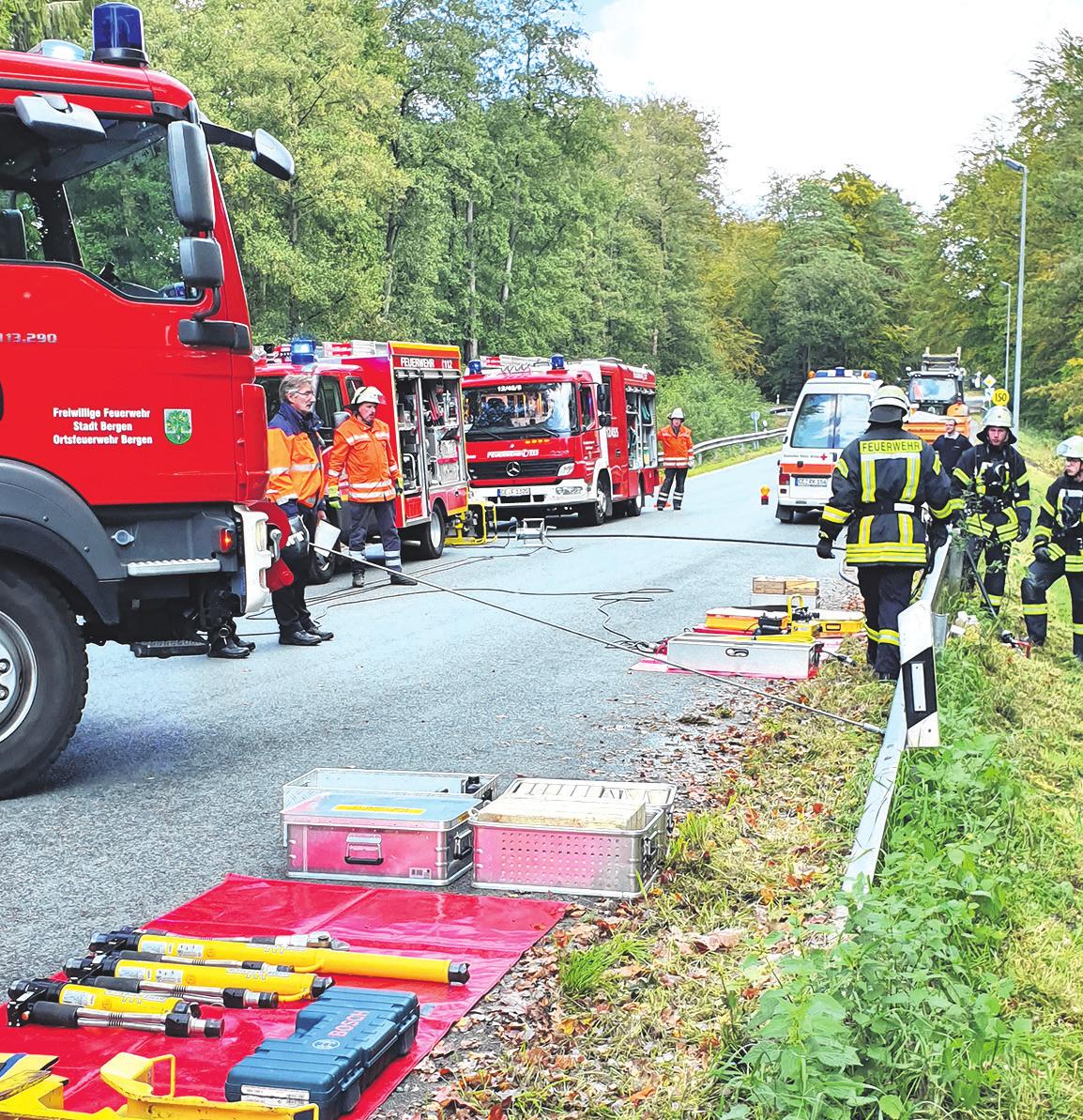 Einsatzübung: Ortsfeuerwehren Der Stadtfeuerwehr Bergen