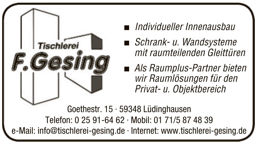 Tischlerei F. Gesing