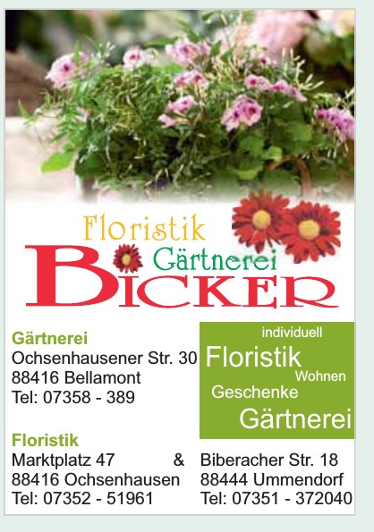 Bicker Floristik - Gärtnerei