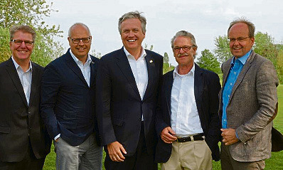 Der Vorstand: Martin Huhn, Benedikt Geise, Dr. Jens Hausmann, Henning Kruse und Bernhard Schlütermann. Foto: Buller