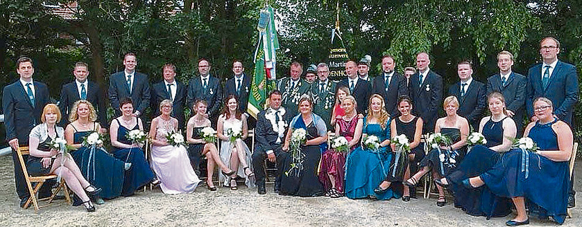 Der Thron um das Königspaar Torben und Tina Böckmann hat ein ereignisreiches Jahr erlebt. Über Fronleichnam sucht der Sendenhorster Schützenverein St. Martinus nun würdige Nachfolger. Fotos: Schützenverein St. Martinus