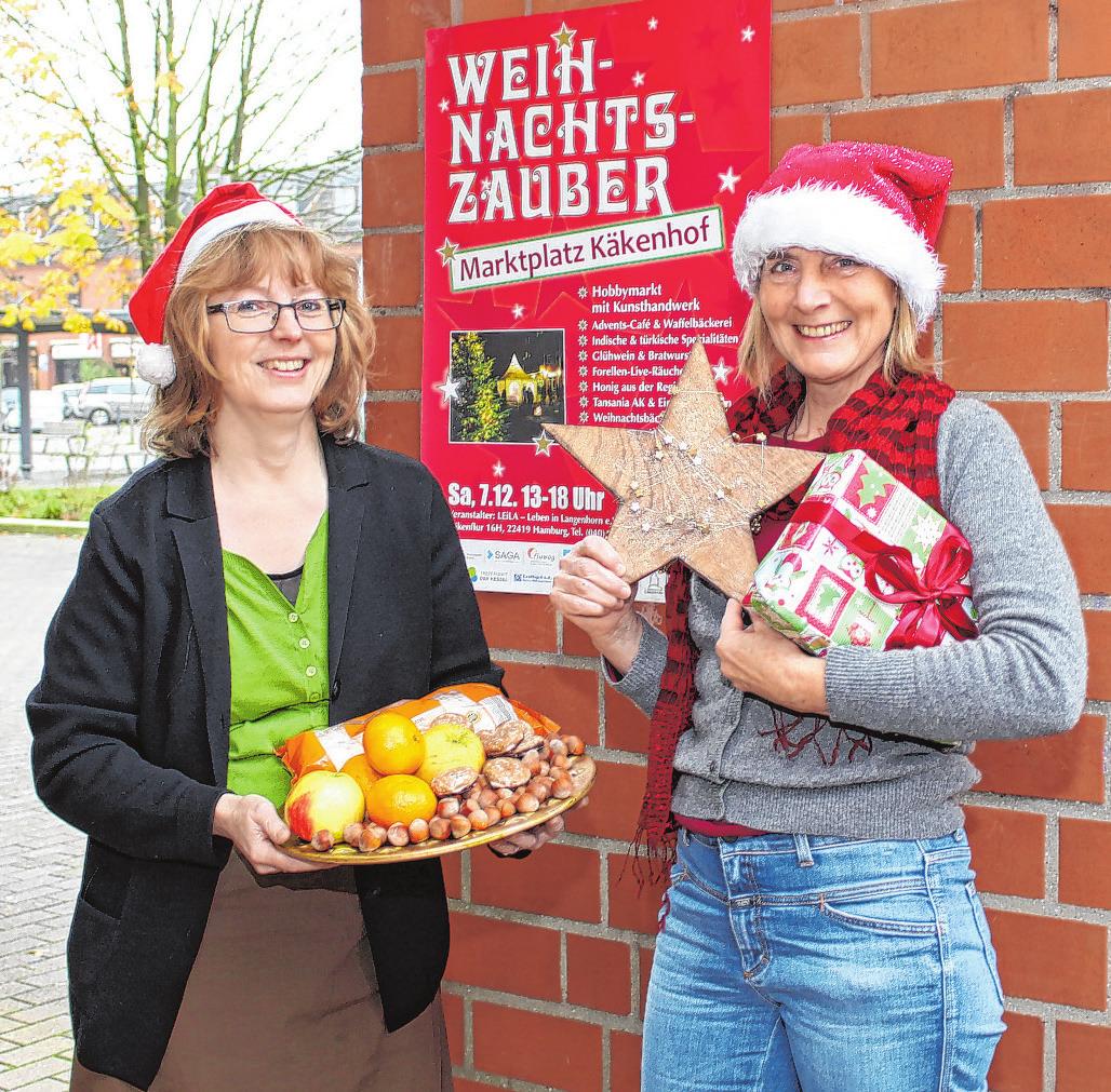 Hilke Gesine Möller (l.) und Cornelia Hadeler von LEiLa sind bereits in Vorfreude auf den „Weihnachtszauber“ Foto: blu Hilke Gesine Möller (l.) und Cornelia Hadeler von LEiLa sind bereits in Vorfreude auf den „Weihnachtszauber“ Foto: blu