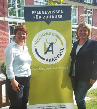 Sabine Juchheim, Koordinatorin der Hirschpark Akademie, und Petra Rabe, Direktorin des Domizils am Hirschpark