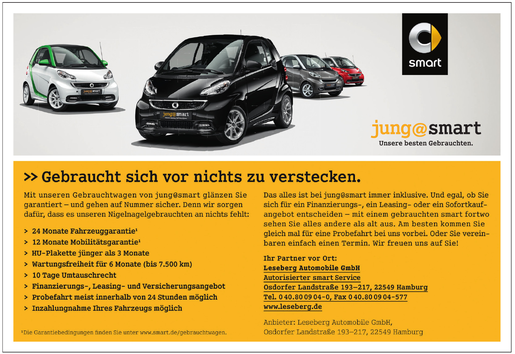 Leseberg Automobile GmbH - Autorisierter smart Service