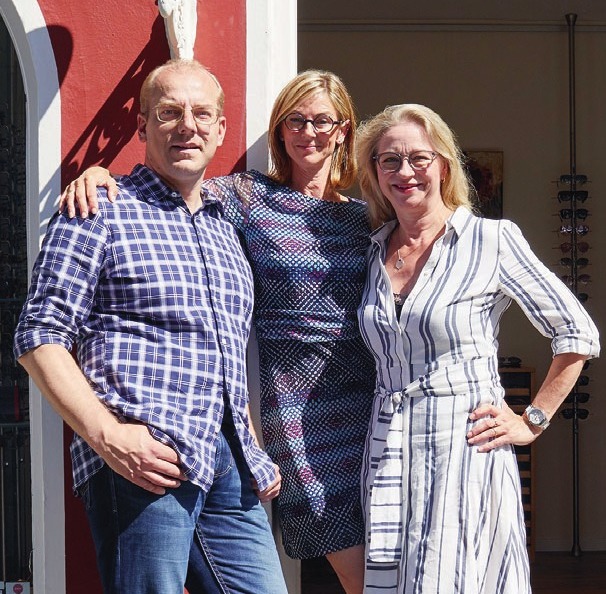 Sven Hartmann, Tanja Fischer und Ulrike Rother vom Brillenhaus in Blankenese