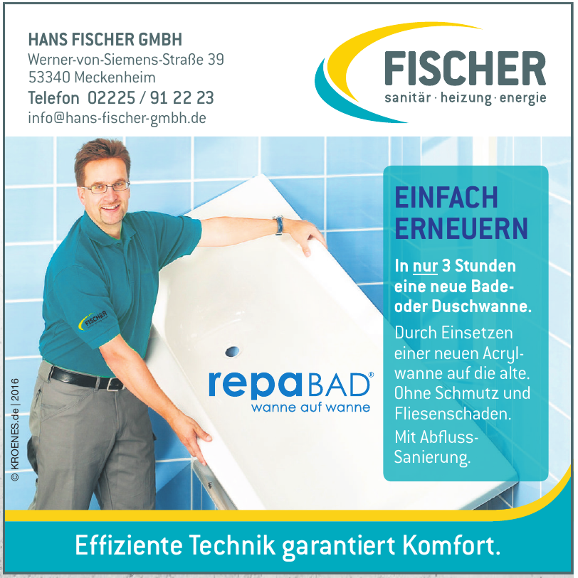Fischer SanitärHeizungEnergie Meckenheim Ihre Spezialisten vor
