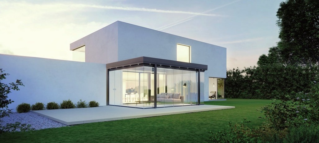 Das Terrassendach SDL Acubis ist eine edle Erweiterung des Hauses. FOTO: SOLARLUX GMBH