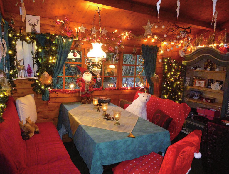 Blick in die „Skihütte” der Firma Ringel