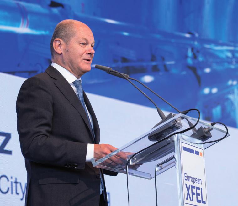 Chefsache: Bürgermeister Scholz würdigte das bahnbrechende Ergebnis des europäischen Gemeinschaftsprojektes