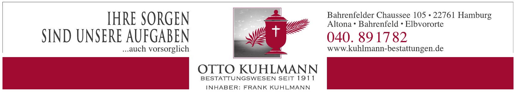 Otto Kuhlmann Bestattungswesen seit 1911