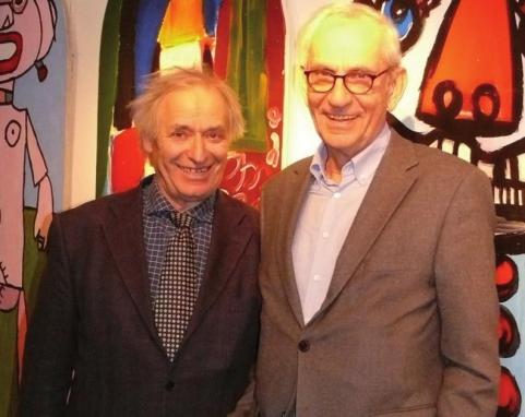 Thomas Sello (li.) und Hauptpastor em. Helge Adolphsen bei der Ausstellungseröffnung am 14. Februar