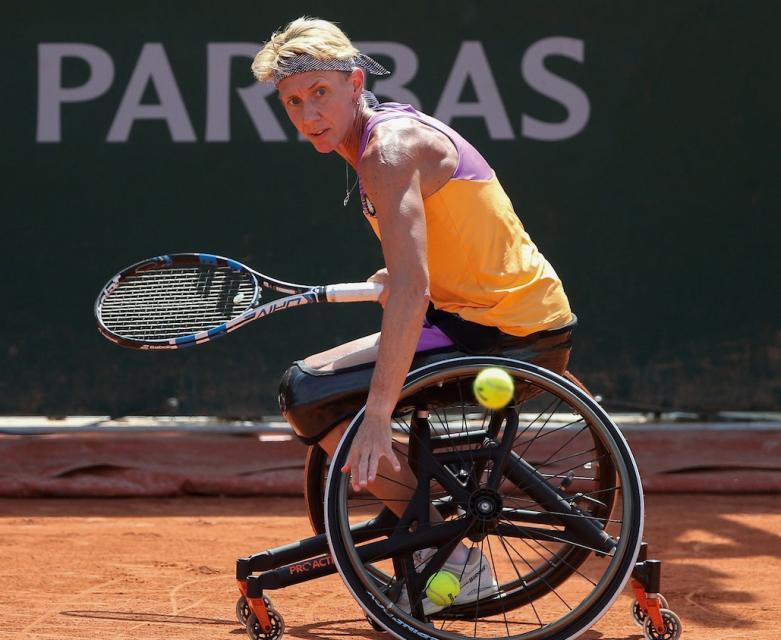 Sabine Ellerbrock, Deutschlands beste Rollstuhltennisspielerin, erreichte im vergangenen Jahr das Finale. In diesem unterlag sie jedoch im Halbfinale. (Foto: Jürgen Hasenkopf) Sabine Ellerbrock, Deutschlands beste Rollstuhltennisspielerin, erreichte im vergangenen Jahr das Finale. In diesem unterlag sie jedoch im Halbfinale. (Foto: Jürgen Hasenkopf)