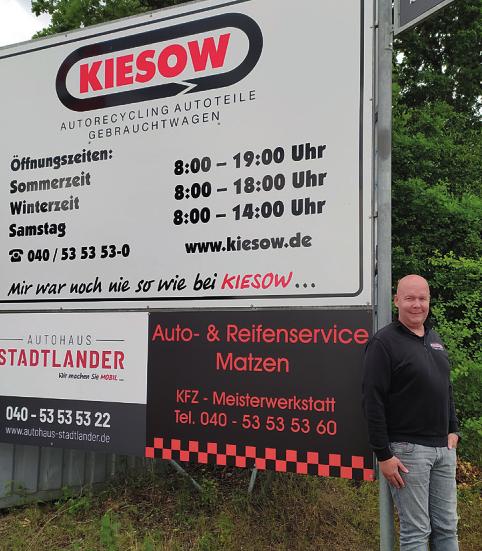 Dennis Kiesow am Firmensitz von Kiesow beim Umspannwerk in Norderstedt Dennis Kiesow am Firmensitz von Kiesow beim Umspannwerk in Norderstedt