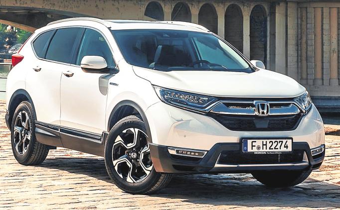 Der 2019er Honda CR-V Hybrid besticht durch ein sportlich-elegantes Außendesign. Foto:Honda Motor Europe Der 2019er Honda CR-V Hybrid besticht durch ein sportlich-elegantes Außendesign. Foto:Honda Motor Europe