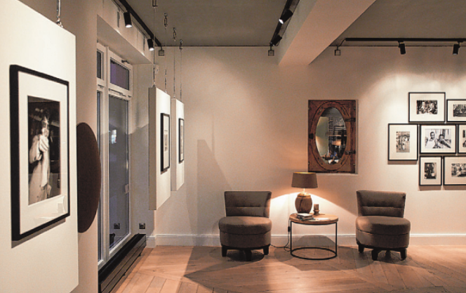 Innenansicht der Galerie Alex F. Innenansicht der Galerie Alex F.