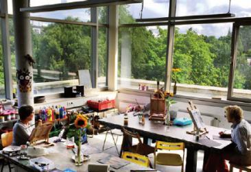 Raum der Kunstschule im Elbe-Einkaufszentrum