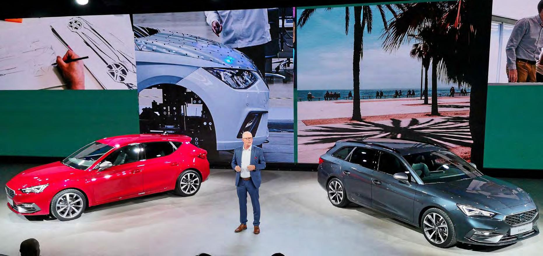 „Das ist er!“ Carsten Isensee, kommissarischer Seat-Chef, stellt die neue Generation des Leon vor.. FOTO: AXEL KELDENICH „Das ist er!“ Carsten Isensee, kommissarischer Seat-Chef, stellt die neue Generation des Leon vor.. FOTO: AXEL KELDENICH