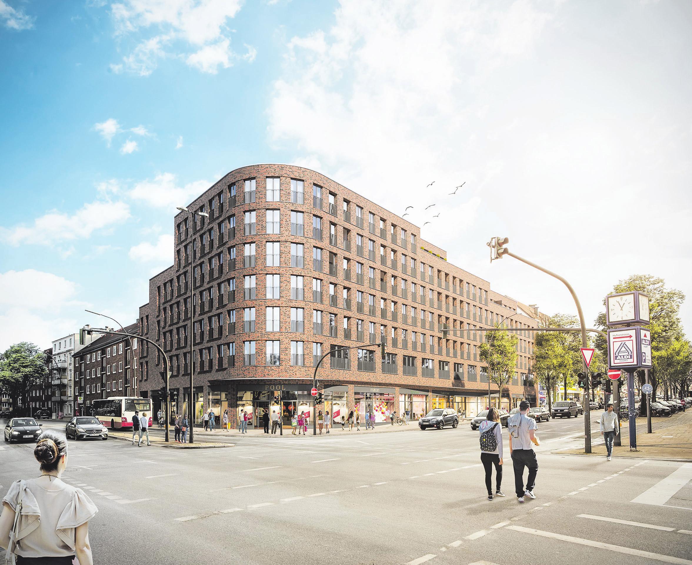 Der Barmbeker Bogen wird ein Shoppingund Freizeitangebot auf zwei Etagen, 48 Eigentumswohnungen und 32 Apartments beherbergen. Wer hier wohnt, hat kurze Wege Der Barmbeker Bogen wird ein Shoppingund Freizeitangebot auf zwei Etagen, 48 Eigentumswohnungen und 32 Apartments beherbergen. Wer hier wohnt, hat kurze Wege