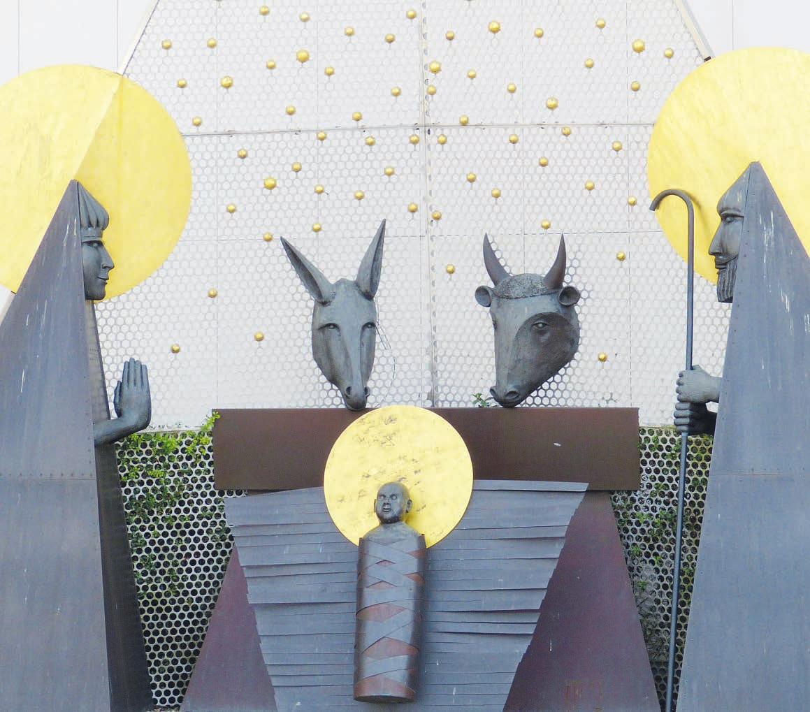 Die Weihnachtskrippe gibt es auch als moderne Variation eines Künstlers. Die ursprünglichen Elemente wie Jesu, Maria, Josef, Ochs und Esel blieben erhalten Foto: Pixabay Die Weihnachtskrippe gibt es auch als moderne Variation eines Künstlers. Die ursprünglichen Elemente wie Jesu, Maria, Josef, Ochs und Esel blieben erhalten Foto: Pixabay