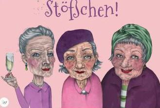 Auf ein Glässchen mit drei Damen: Literatur zum Verschicken und Verschenken FOTO: DANIEL BENKER