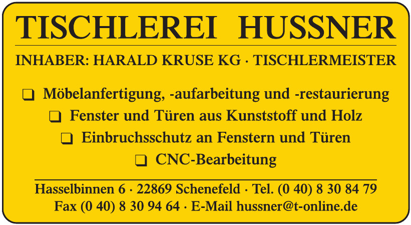 TISCHLEREI HUSSNER