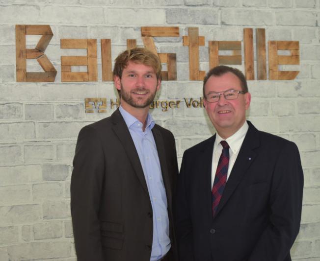 Daniel Richrath, Dipl.-Sachverständiger,und Geschäftsführer Wolfgang Voß von der Hamburger Volksbank Immobilien