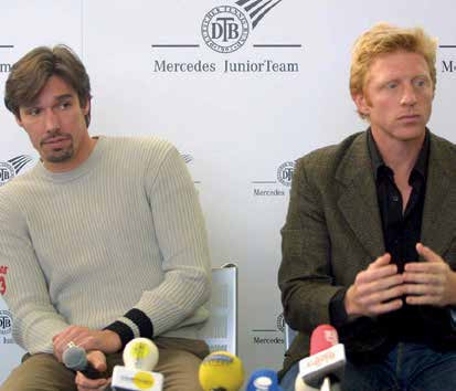 Lieber etwas Abstand? Bitte keine weiteren Umarmungen bei Boris Becker und Michael Stich? (Foto: Jürgen Hasenkopf) Lieber etwas Abstand? Bitte keine weiteren Umarmungen bei Boris Becker und Michael Stich? (Foto: Jürgen Hasenkopf)