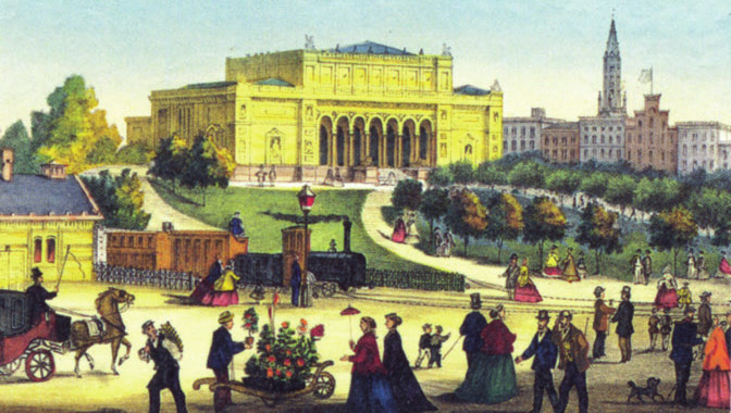 Die Kunsthalle in einer historischen Darstellung