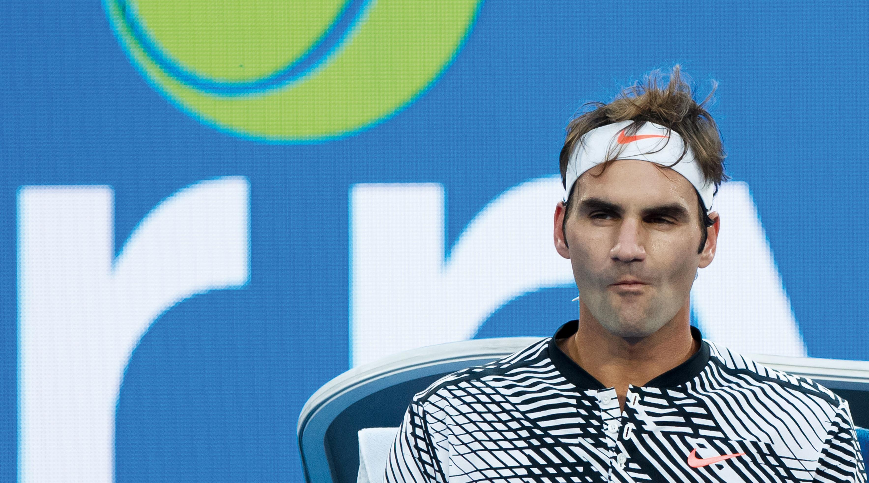 Roger Federer, immer den ganz großen Ball im Hinterkopf. Foto: Jürgen Hasenkopf Roger Federer, immer den ganz großen Ball im Hinterkopf. Foto: Jürgen Hasenkopf