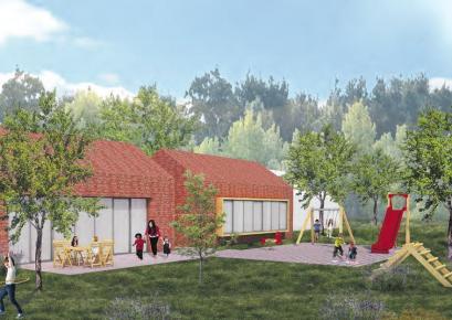 In diesen Häusern, von denen in den nächsten Jahren in Harksheide vier gebaut werden sollen, werden noch viele Weihnachtsabende stattfinden Grafik: SOS-Kinderdorf In diesen Häusern, von denen in den nächsten Jahren in Harksheide vier gebaut werden sollen, werden noch viele Weihnachtsabende stattfinden Grafik: SOS-Kinderdorf