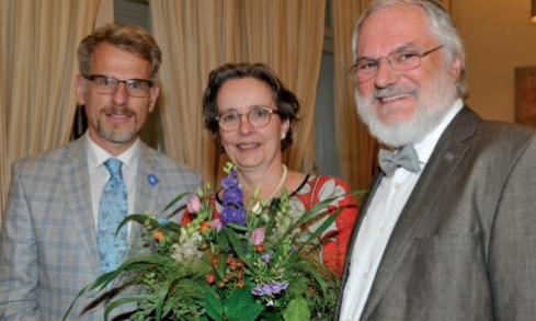 Michael Petermann und Markus Menke vom Hamburger Konservatorium mit Maike Lütkens (Bucerius Event)