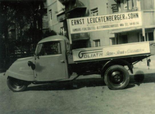 Drei- und vierrädrige Nutzfahrzeuge wie der Goliath wurden in der Werkstatt in der Preetzer Straße aufbereitet Drei- und vierrädrige Nutzfahrzeuge wie der Goliath wurden in der Werkstatt in der Preetzer Straße aufbereitet