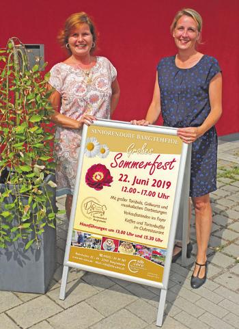 Bettina Giese und Frauke Vogel-Brewing haben sich auch in diesem Jahr wieder jede Menge einfallen lassen, um das Sommerfest besonders schön zu gestalten Foto: Senioren Bettina Giese und Frauke Vogel-Brewing haben sich auch in diesem Jahr wieder jede Menge einfallen lassen, um das Sommerfest besonders schön zu gestalten Foto: Senioren