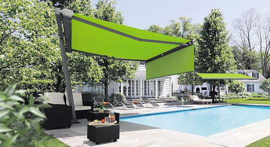 Der „Markilux Planet“ kann dem Lauf der Sonne folgen und ist bis zu 335 Grad drehbar Der „Markilux Planet“ kann dem Lauf der Sonne folgen und ist bis zu 335 Grad drehbar