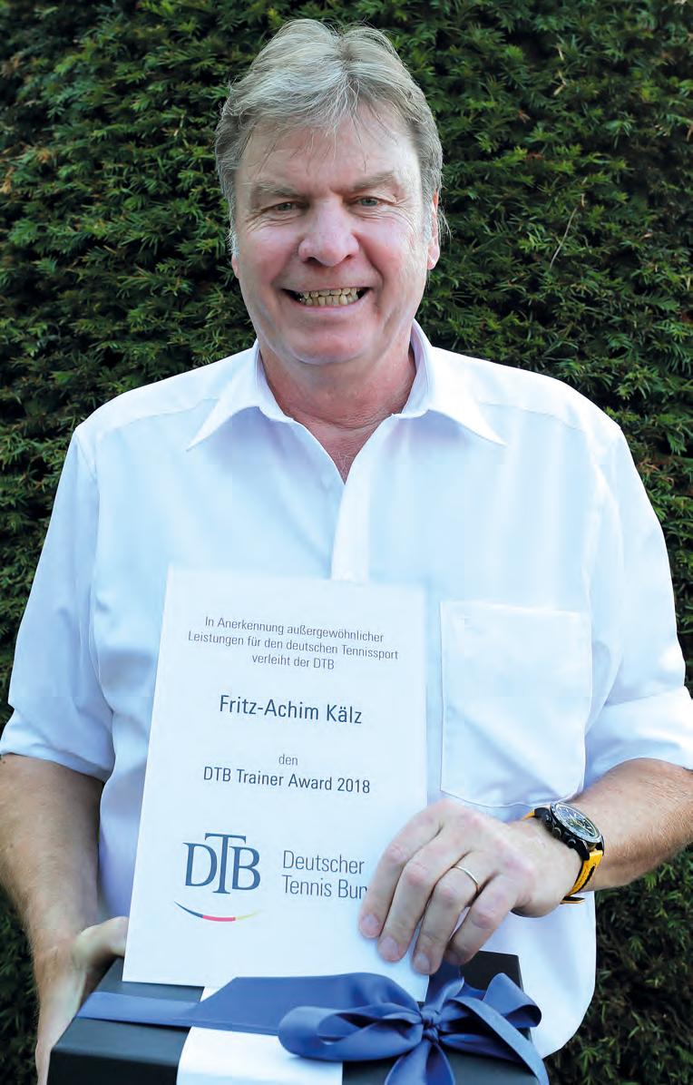 Acky Kälz wurde vom DTB für außergewöhnliche Leistungen im Trainingsbereich und Lehrwesen geehrt. Foto: NTV Acky Kälz wurde vom DTB für außergewöhnliche Leistungen im Trainingsbereich und Lehrwesen geehrt. Foto: NTV