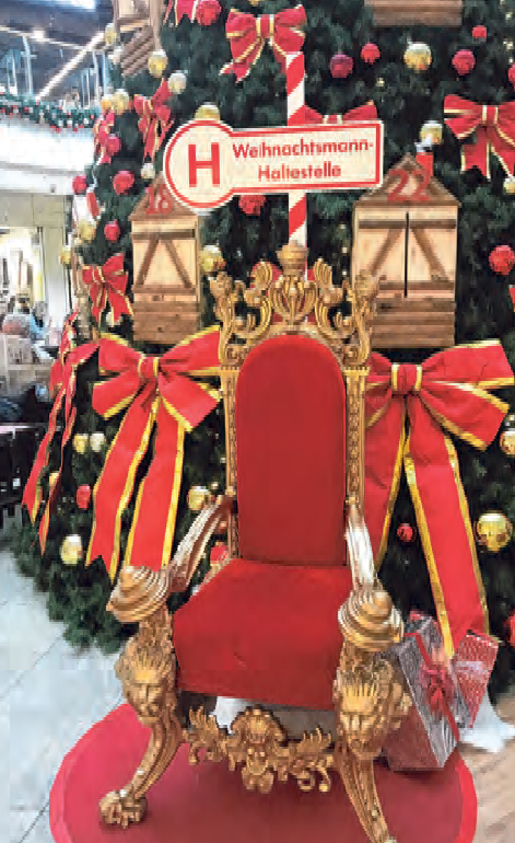 Die Weihnachtsmann-Haltestelle im Tibarg Center Foto: Tibarg Center Die Weihnachtsmann-Haltestelle im Tibarg Center Foto: Tibarg Center