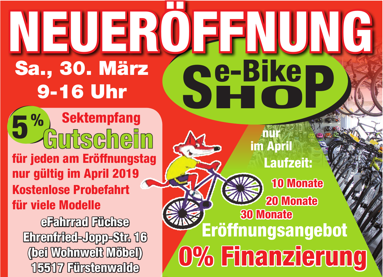 fahrrad füchse fürstenwalde