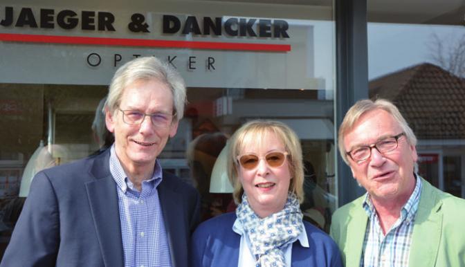 Bester Laune: „HW“ Jaeger, Frau Sabine und Jörg Dancker