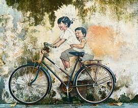 Früher fuhren die Kinder einfach hinten auf dem Sattel mit Foto: pixabay Früher fuhren die Kinder einfach hinten auf dem Sattel mit Foto: pixabay