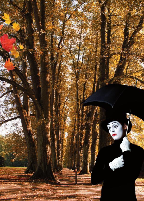 FOTOS: HIRSCHPARK: ANNA-LENA WALTHER, PANTOMIME: ANDREY KISELEV-FOTOLIA.COM, BLÄTTER: EGAL-WWW123RFCOM