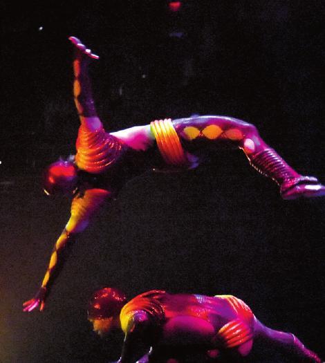 Akrobaten des Cirque du Soleil