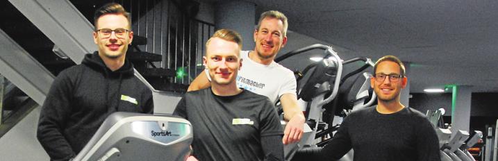 Philipp Lenz, Artur Wysokinski, Clemens Müller und André Brauer vom Elbfitness und Easy Fitness. Foto: Sauer Philipp Lenz, Artur Wysokinski, Clemens Müller und André Brauer vom Elbfitness und Easy Fitness. Foto: Sauer