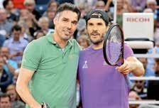 Im vergangenen Jahr hatte Tommy Haas (r.) Gelegenheit, sich beim Legendenmatch gegen Stich vom Hamburger Publikum zu verabschieden Im vergangenen Jahr hatte Tommy Haas (r.) Gelegenheit, sich beim Legendenmatch gegen Stich vom Hamburger Publikum zu verabschieden