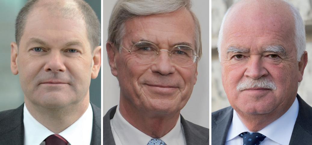 Redner beim Blankeneser Neujahrsempfang: Olaf Scholz, Dr. Michael Otto und Dr. Peter Gauweiler (CSU) – beim vierten Redner fehlte bis Redaktionsschluss noch die Zusage