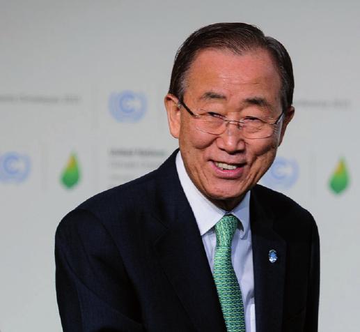 UN-Generalsekretär Ban Ki-Moon kommt ins Hamburger Rathaus ©ARNAUD BOUISSOU