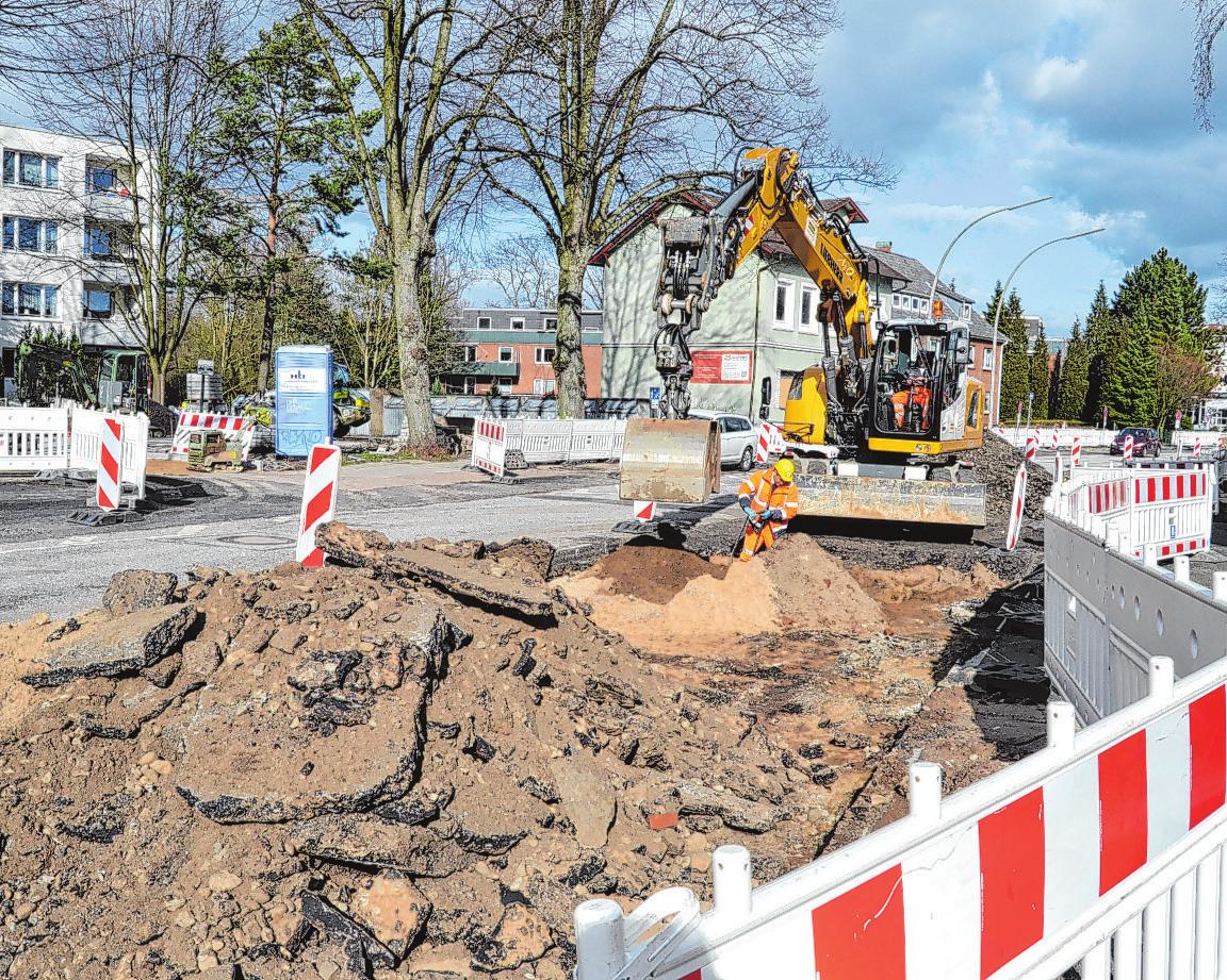 Die Bauarbeiten am Straßenbelag sind im vollem Gange Die Bauarbeiten am Straßenbelag sind im vollem Gange