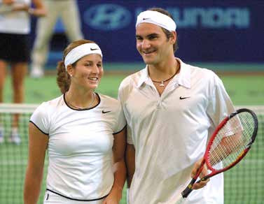 Auf dem Platz gab es 2002 für das Ehepaar Federer nicht viel zu holen für die Schweiz. (Foto: Jürgen Hasenkopf) Auf dem Platz gab es 2002 für das Ehepaar Federer nicht viel zu holen für die Schweiz. (Foto: Jürgen Hasenkopf)