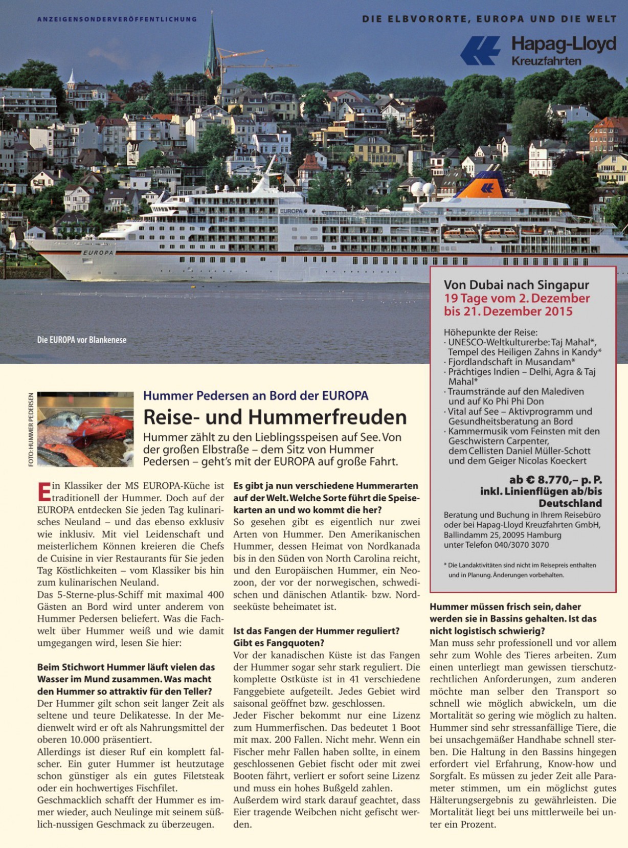 Hapag-Lloyd Kreuzfahrten GmbH - EUROPA