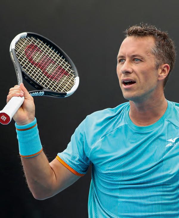 Philipp Kohlschreiber hatte zum Glück nicht seine Höchstform mit nach Frankfurt gebracht. So wurden seine beiden engen Dreisatz Erfolge unterhaltsam für die Zuschauer. Foto: Jürgen Hasenkopf Philipp Kohlschreiber hatte zum Glück nicht seine Höchstform mit nach Frankfurt gebracht. So wurden seine beiden engen Dreisatz Erfolge unterhaltsam für die Zuschauer. Foto: Jürgen Hasenkopf