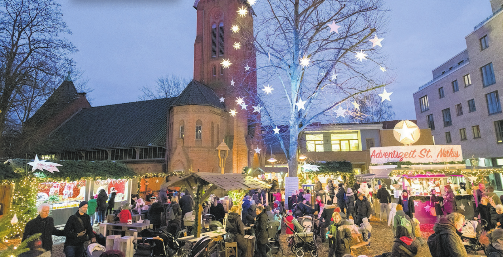 Besonders stimmungsvoll: der Weihnachtsmarkt „Adventszeit St. Markus“ Fotos: bergmann-guppe.net Besonders stimmungsvoll: der Weihnachtsmarkt „Adventszeit St. Markus“ Fotos: bergmann-guppe.net